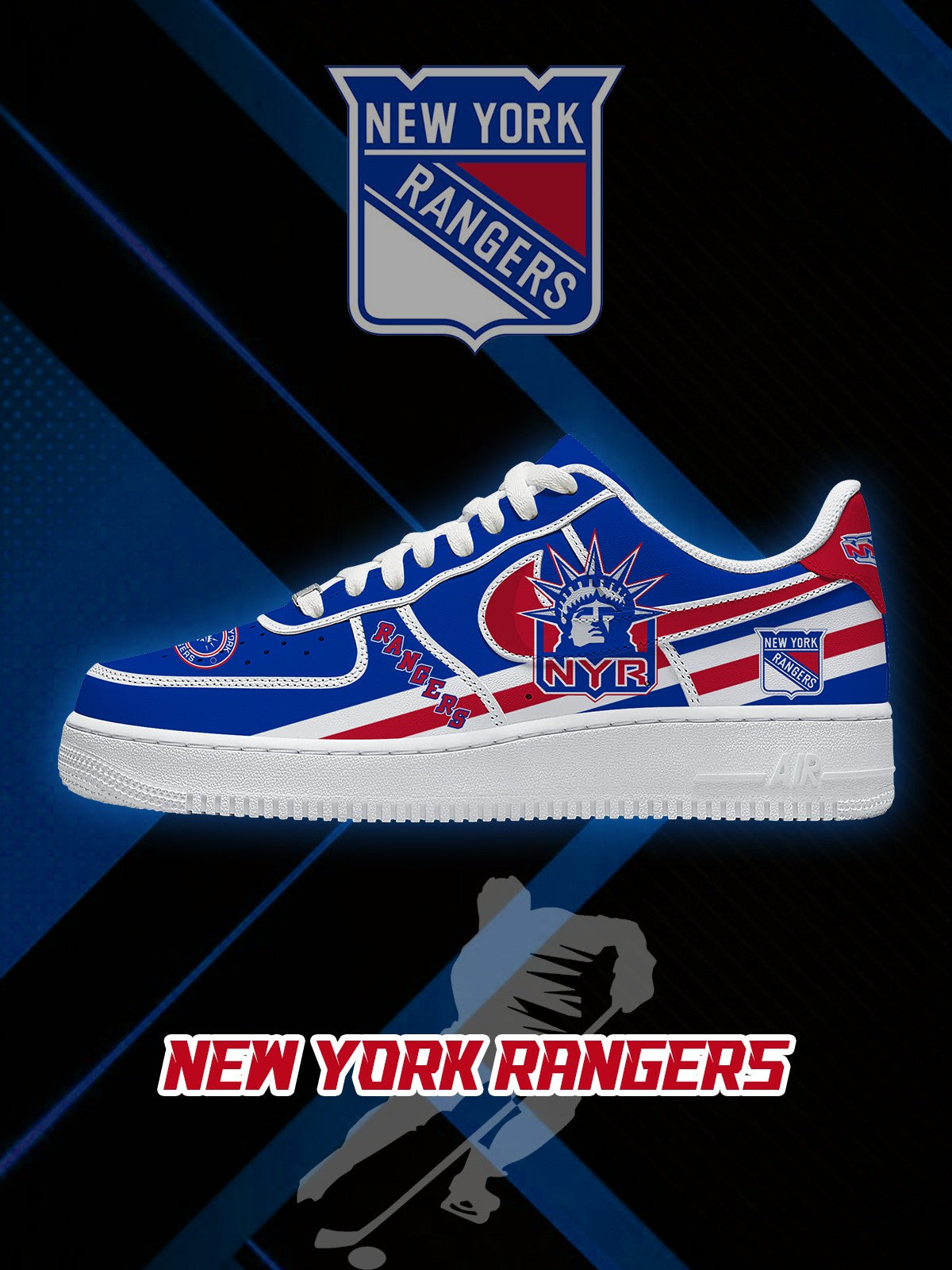 NYR Hockey V.2 Custom Sneakers