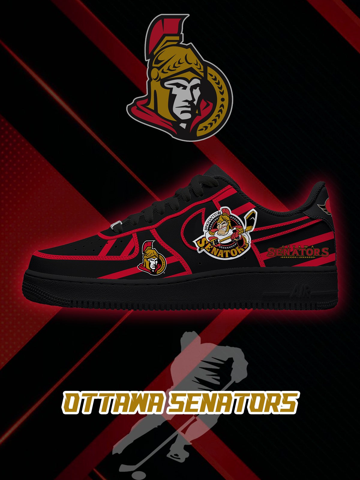 Ottawa Hockey V.2 Custom Sneakers
