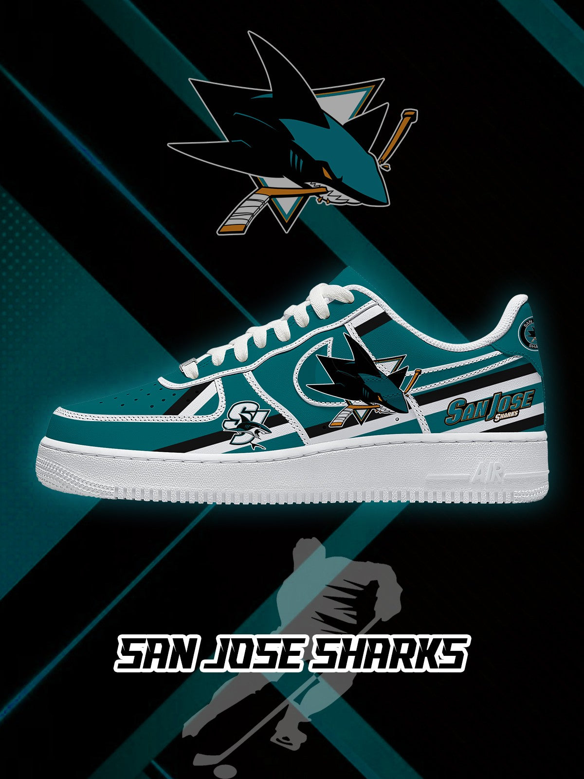 San Jose Hockey V.2 Custom Sneakers