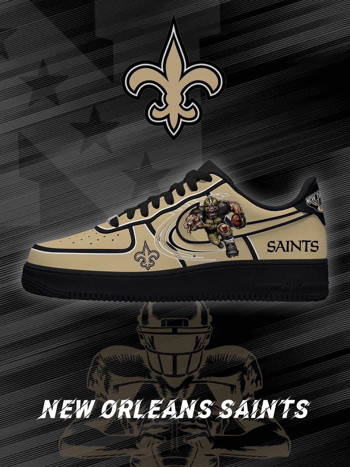New Orleans Football V.2 Custom Sneakers