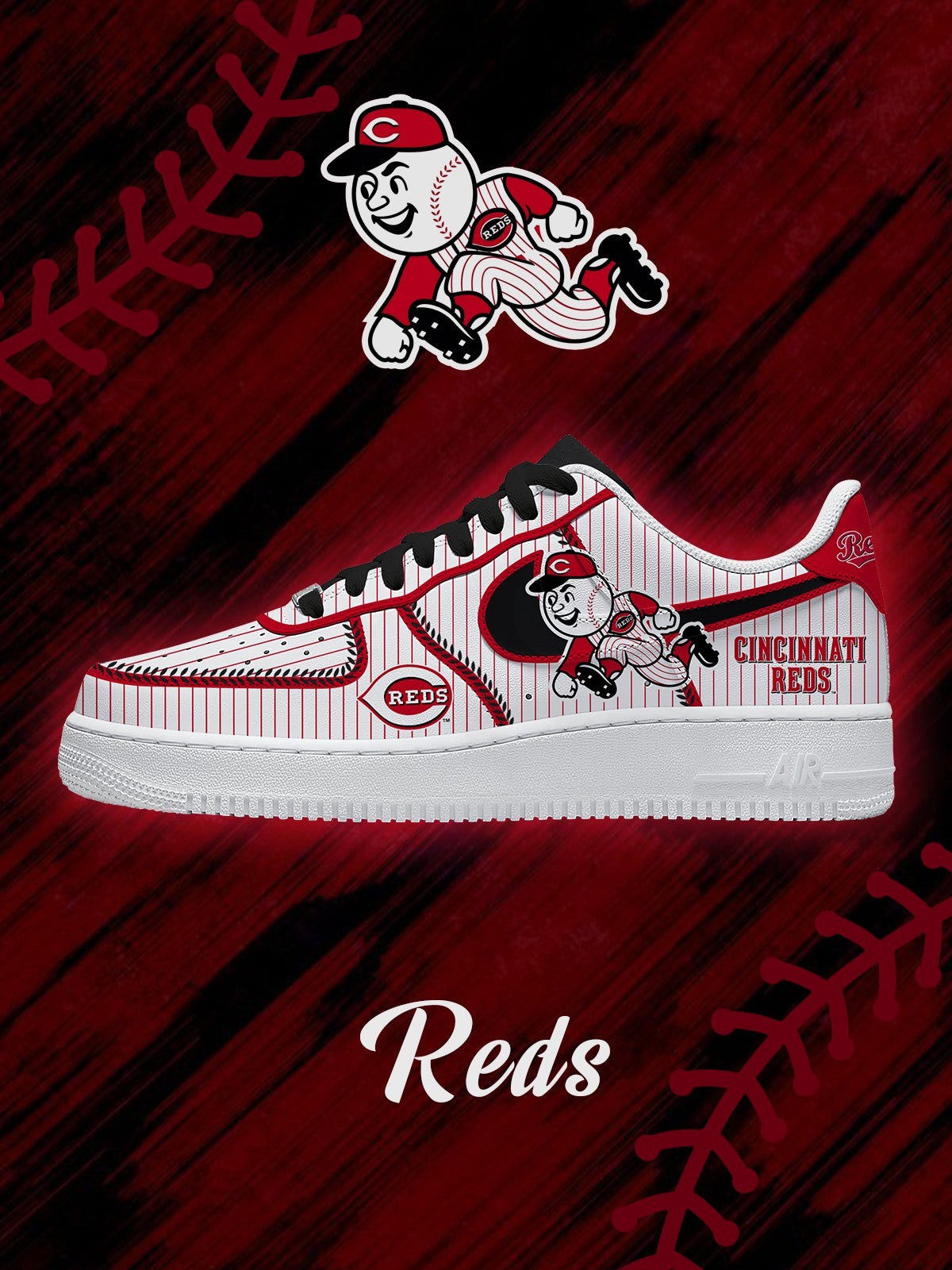 Cincinnati Baseball V.2 Custom Sneakers