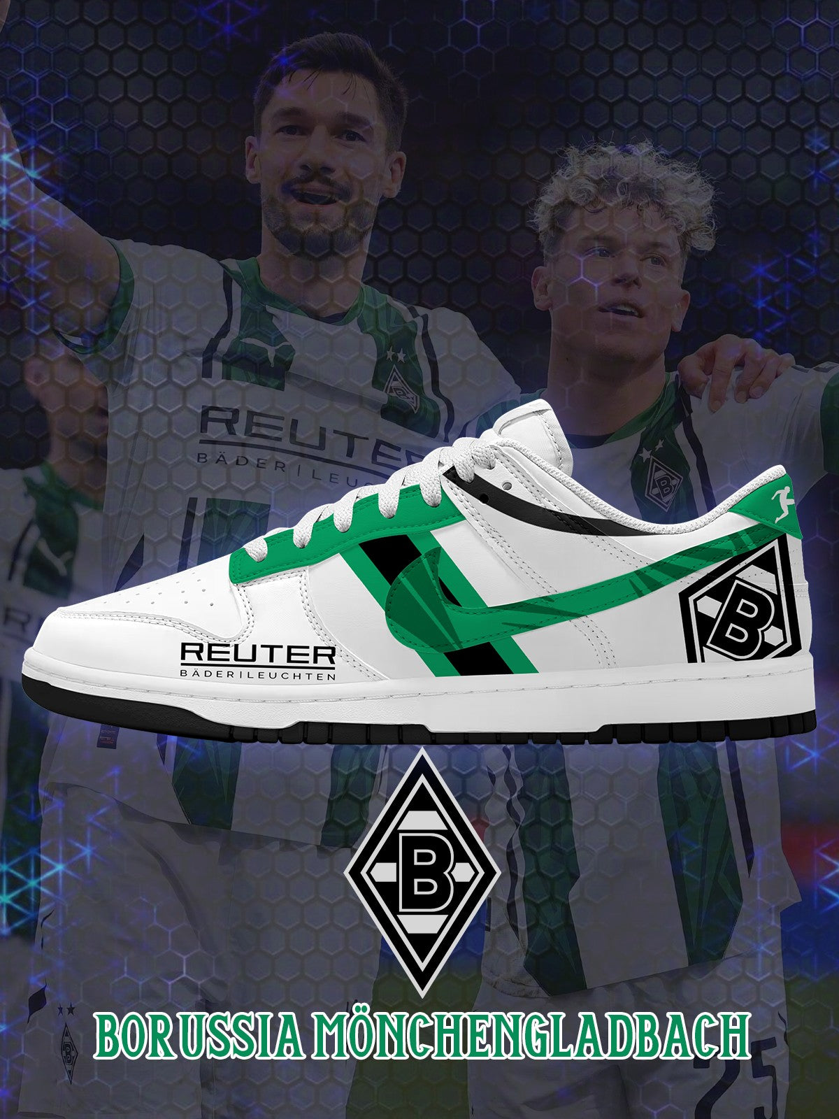 Borussia MG V.1 Custom Court-Low Sneakers