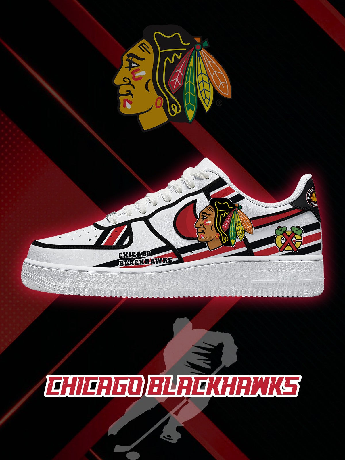Chicago Hockey V.2 Custom Sneakers