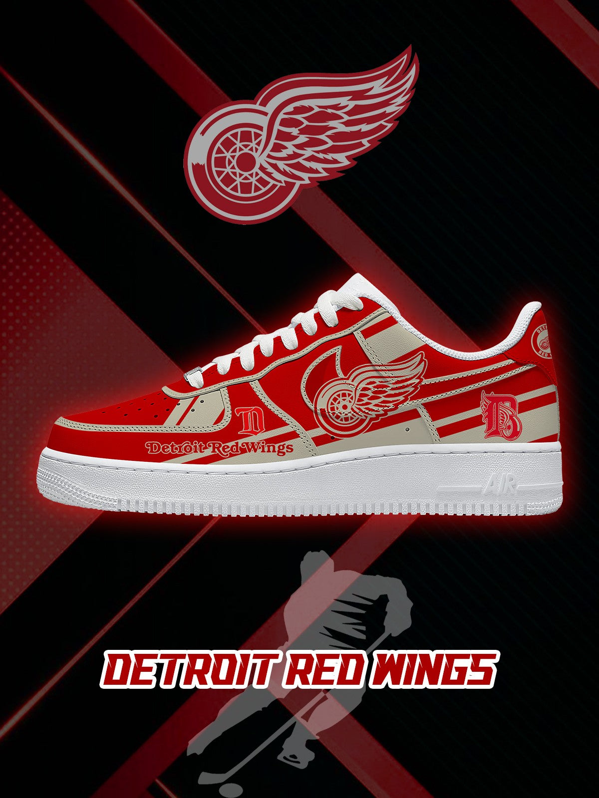 Detroit Hockey V.2 Custom Sneakers