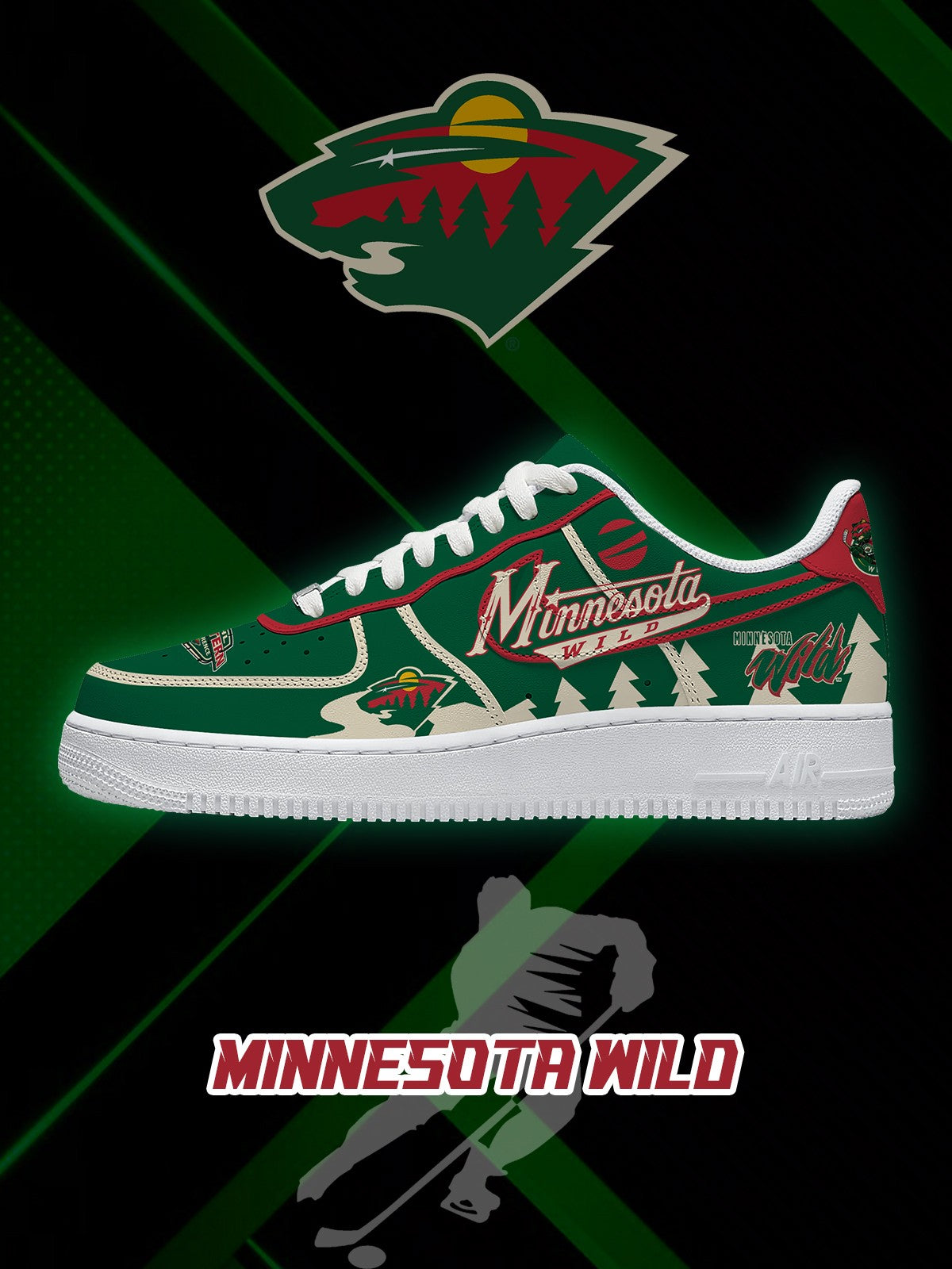 Minnesota Hockey V.2 Custom Sneakers